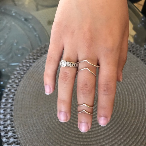 Double ring of silver 9.25 - Picture 5 of 5